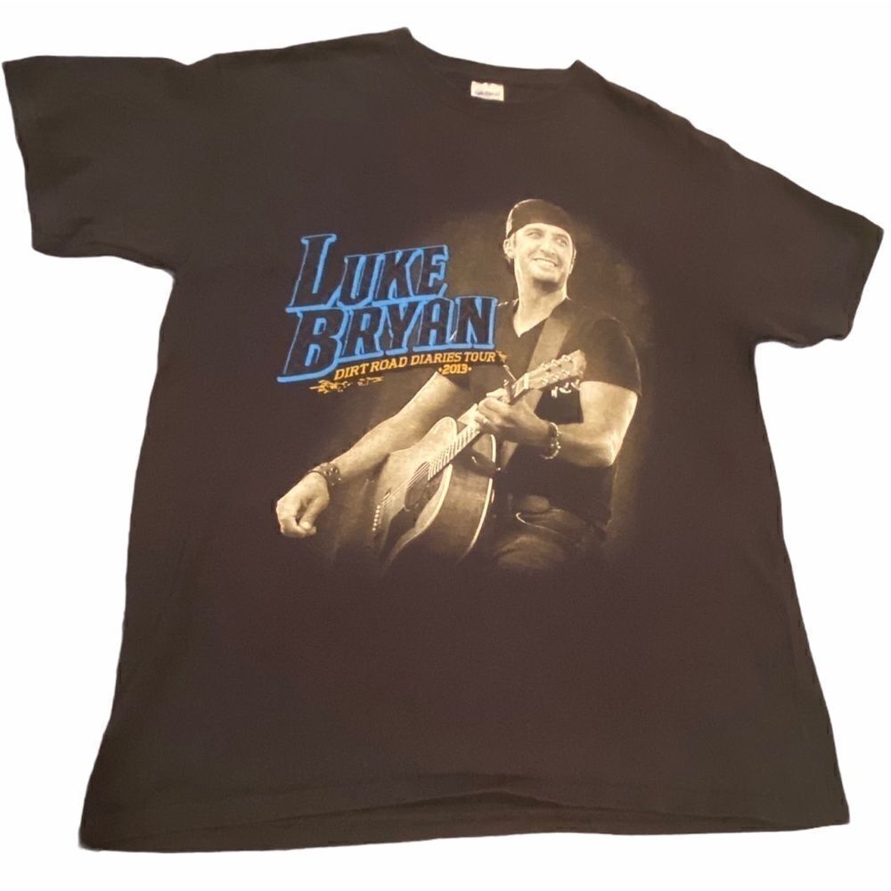 Luke Bryan Black 2013 Tour T Shirt Size Large